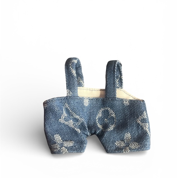 New! Labubu 17cm Fashion Denim Romper and Hat Seț - Picture 4 of 8